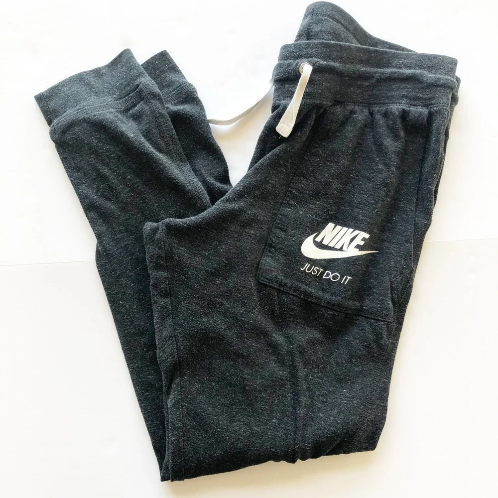Nike Sweatpants Womens Small Vintage Nsw Joggers Pants Charcoal Gray Ankle